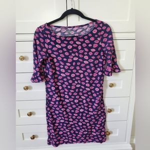 Lilly Pulitzer Somerset Dress in Bocce Lip Print Women's size x Small GUC